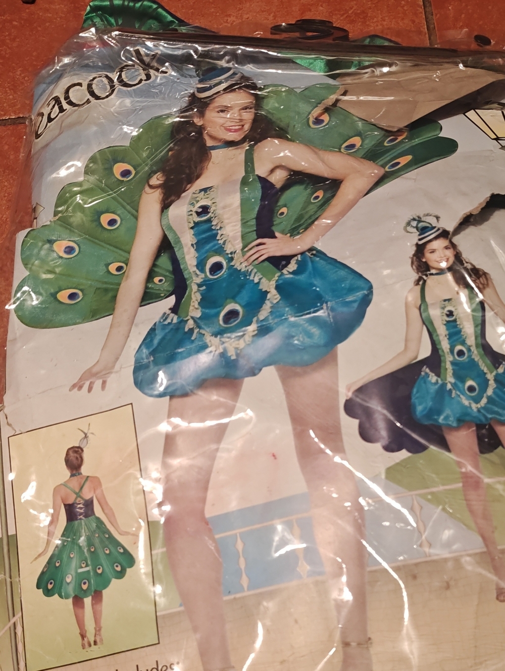 Peacock Girls Costume - Green and Blue